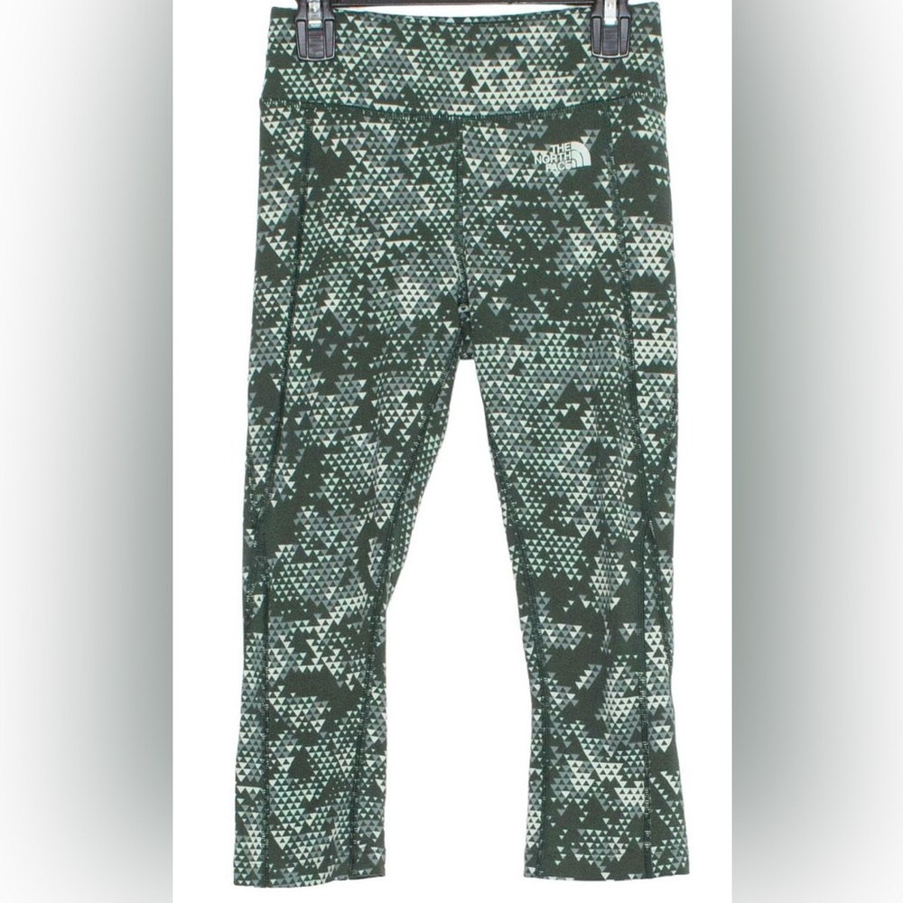 North Face Flash Dry Crop Leggings Green triangle size small